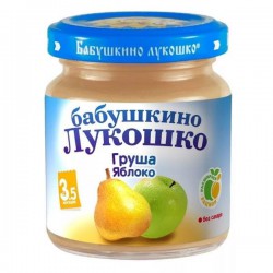 Пюре Бабушкино лукошко яблоко груша без сахара с 3.5 мес 100 г