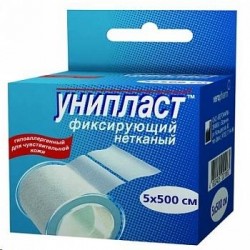 Лейкопластырь Унипласт на нетканой основе р. 5смх500см 1 шт.