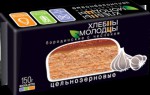Хлебцы, Хлебцы-молодцы 150 г Бородинские цельнозерновые с чесноком