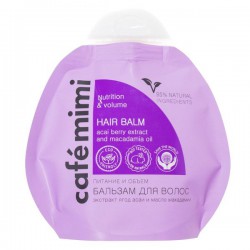 Бальзам для волос Cafe Mimi питание и объем экстракт ягод асаи и масло макадамии 100 мл