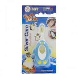 Зубная щетка детская Silver Care хэппи браш с ручкой-кусалкой от 6 до 36 мес